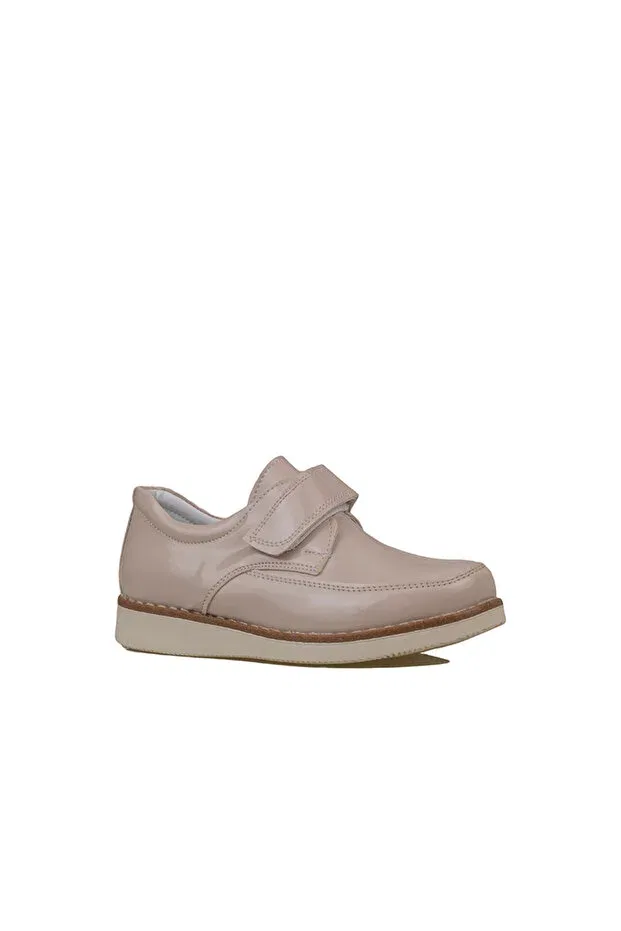 Детские туфли для мальчиков лакированные на липучке Trend Adımlar, Nude Color — фото 3