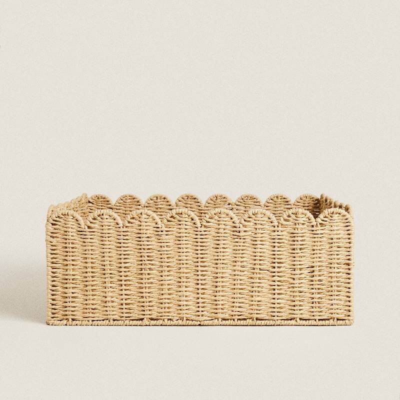 

Корзина большая Zara Home Large Scalloped, светло-коричневый