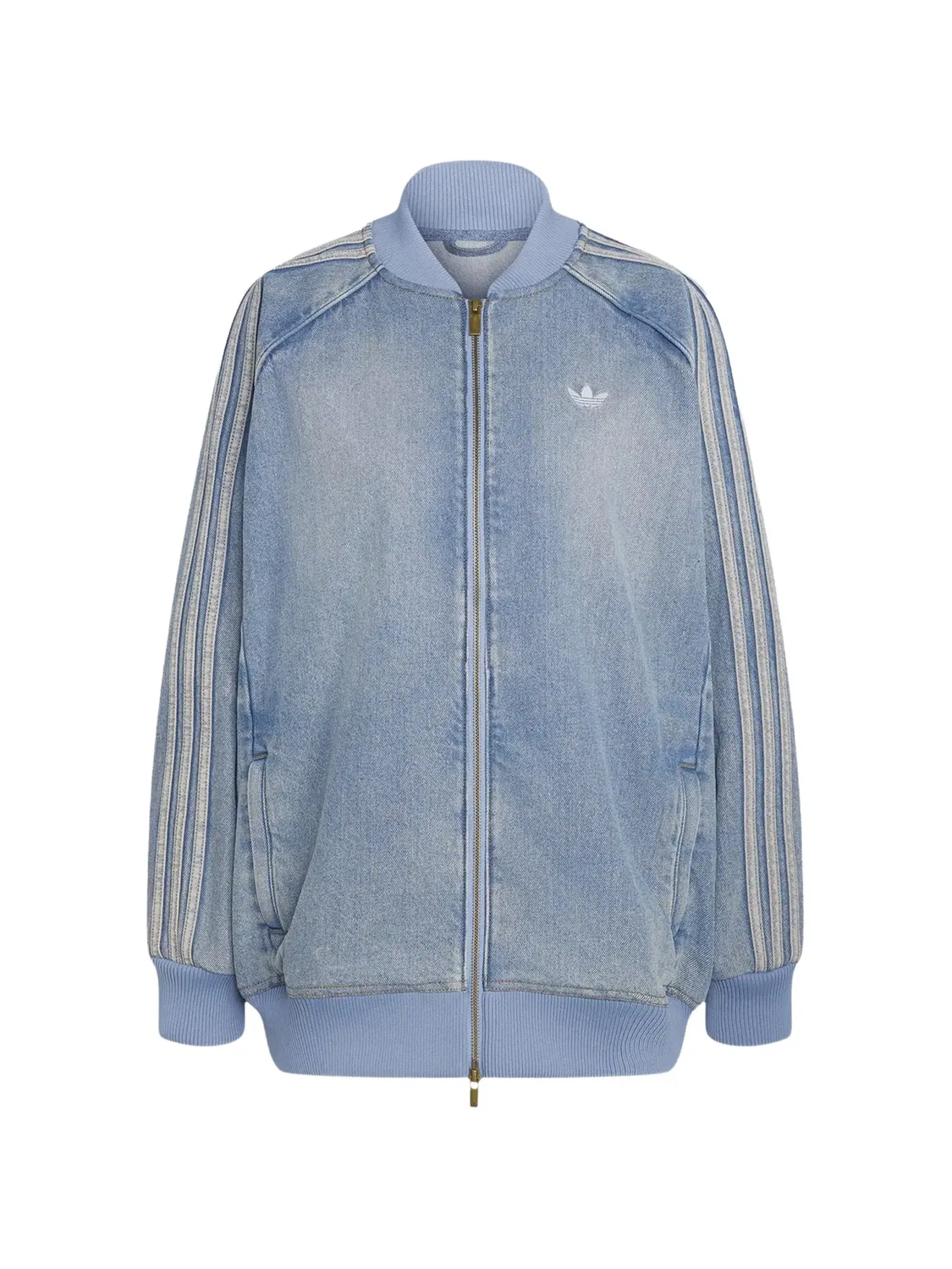 Джинсовый спортивный топ оверсайз SST Adidas, синий