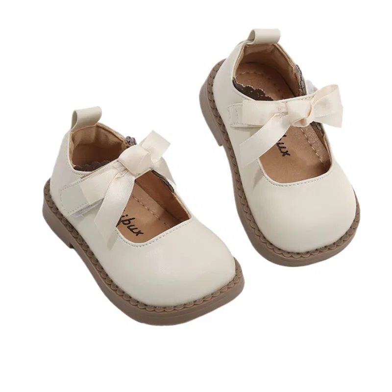 Детские туфли из микрофибры и кожи для малышей MAIBUXIONG, Beige — фото 4