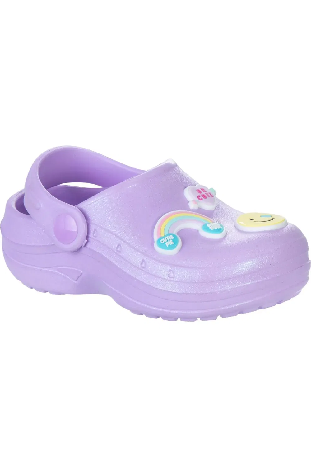Детские сандалии слайдеры с дизайном Sweethearts Candy Rainbow, Purple