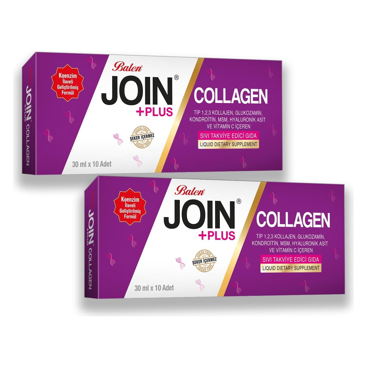 

Активная добавка Balen Join и Plus Collagen, 10 капсул, 30 мл, 2 штуки