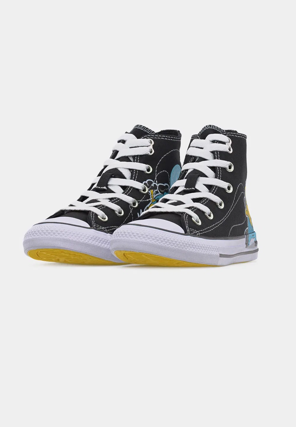 Классические высокие кроссовки Chuck унисекс Converse, Black/Multi-Coloured/White — фото 3