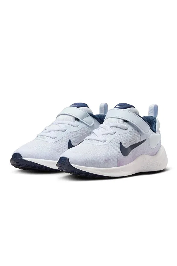 Детские беговые кроссовки для девочек на липучке Revolution 7 Nike, Blue — фото 2