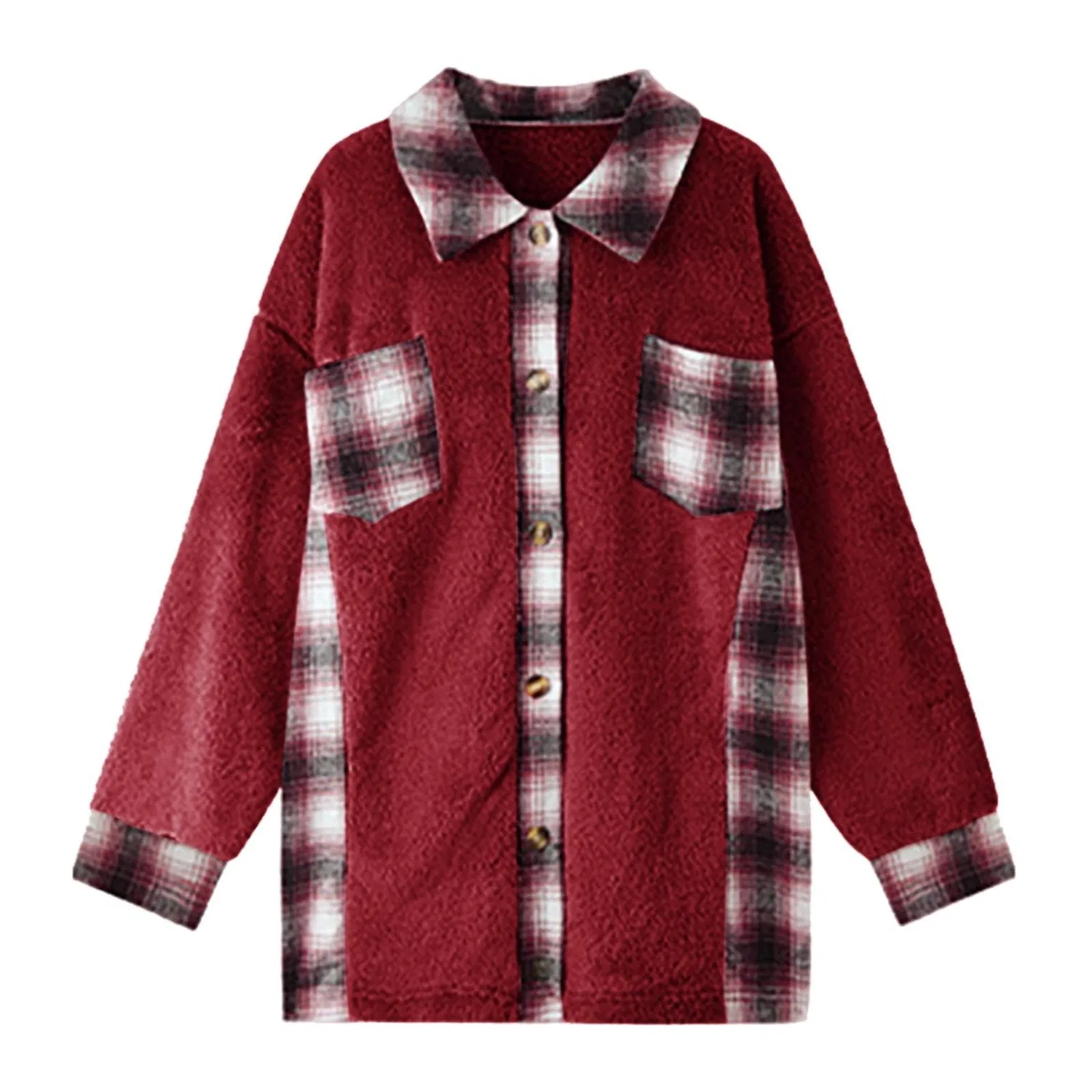 Женская куртка с шотландским воротником, с принтом, Scottish Short Jacket, Red — фото 3