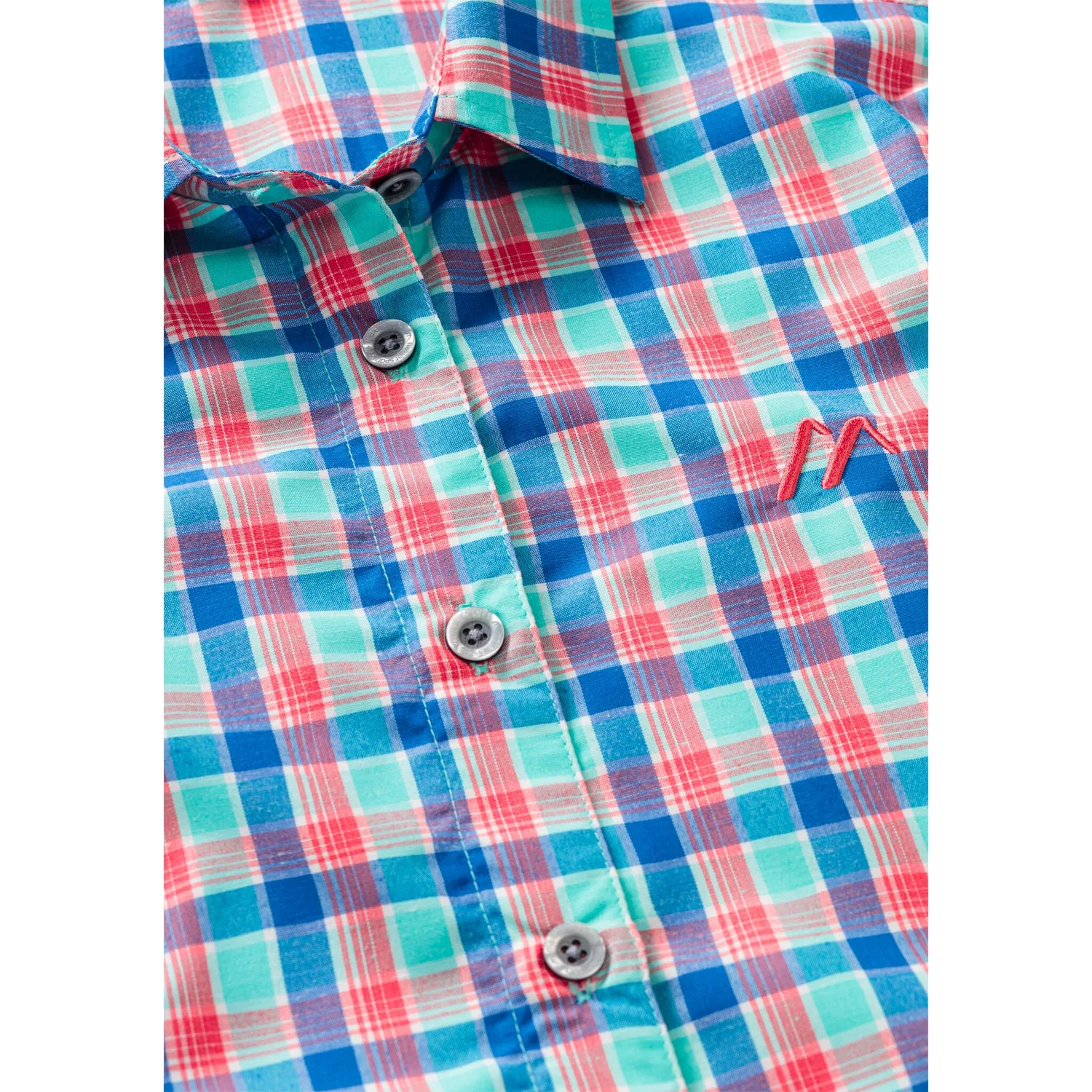 Женская функциональная блуза с коротким рукавом Maier Sports, Plaid — фото 2