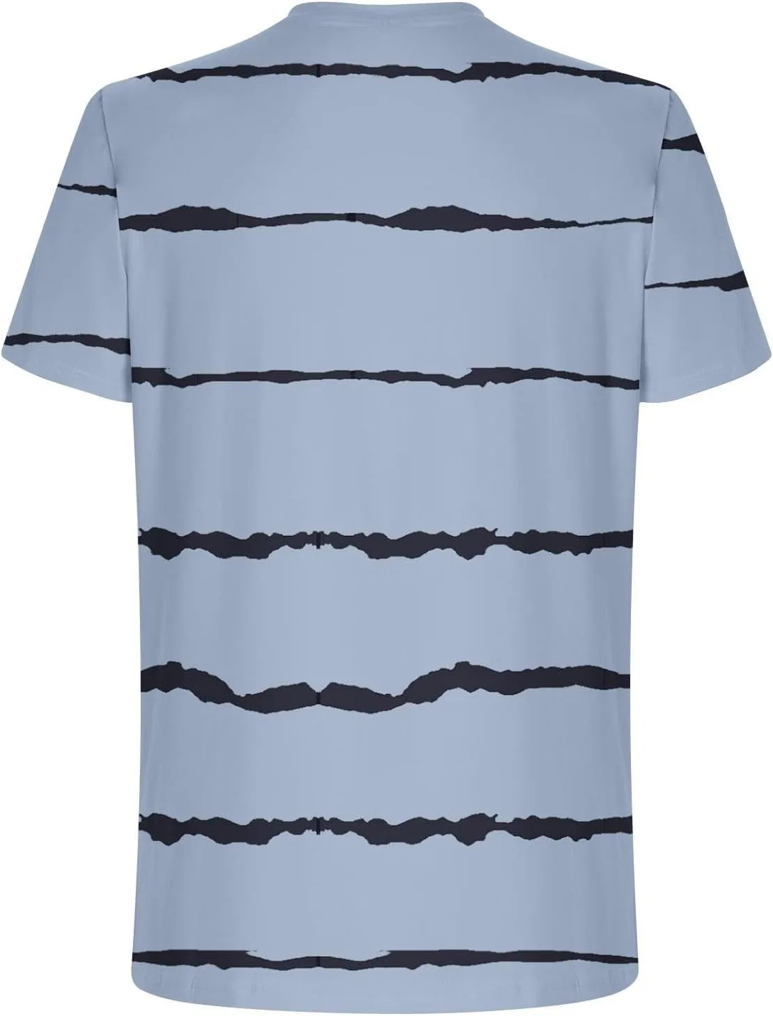 Мужская футболка с цветными блоками Striped Cotton, Sky Blue — фото 3