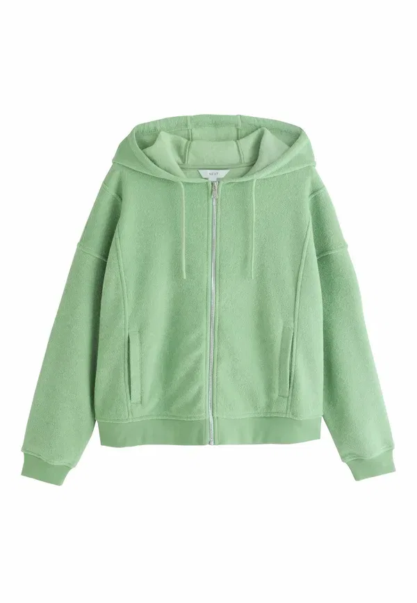 Худи на молнии Polyester, Cotton, Zip-up sweatshirt Next, Khaki green, зеленый/хаки