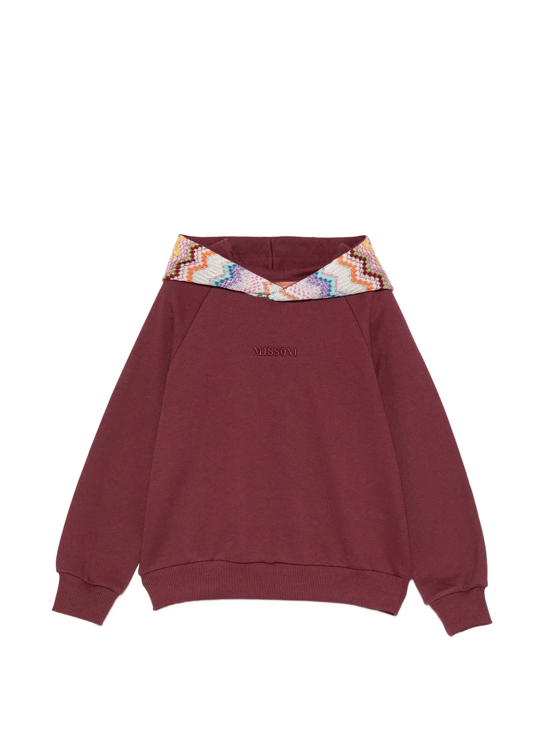 Хлопковое худи, красное с зигзагом Missoni, красный