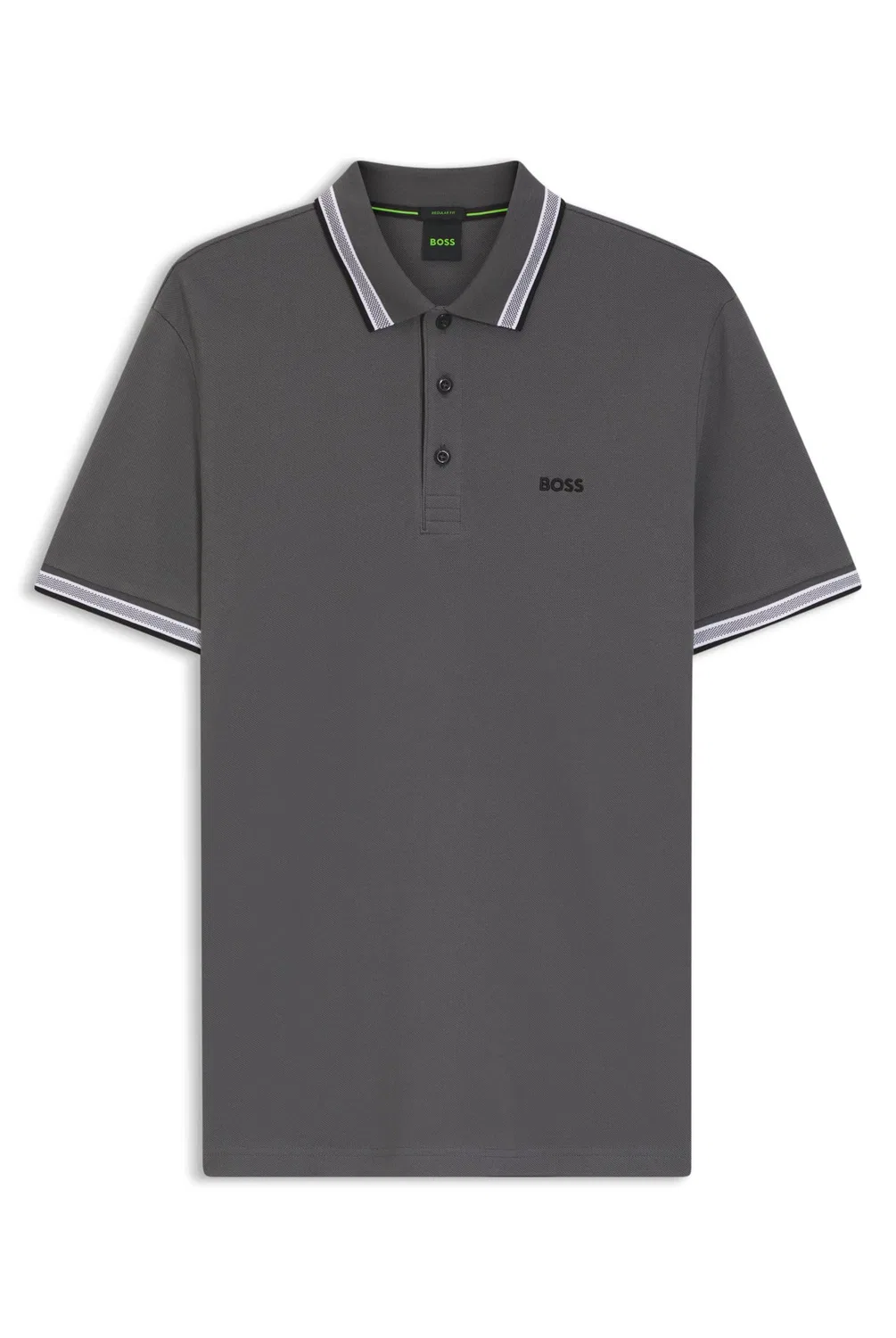 Мужское поло с коротким рукавом Paddy 10241663 01 BOSS, Open Grey 071