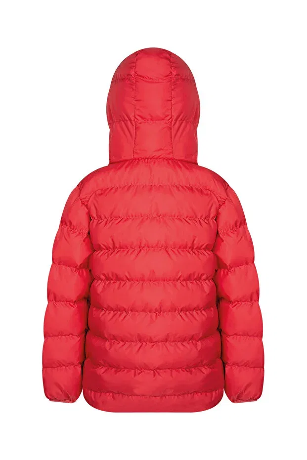 Детский пуховик для девочек с капюшоном Pomegranate flower puffer jacket Men Anorak, Pomegranate Blossom — фото 2