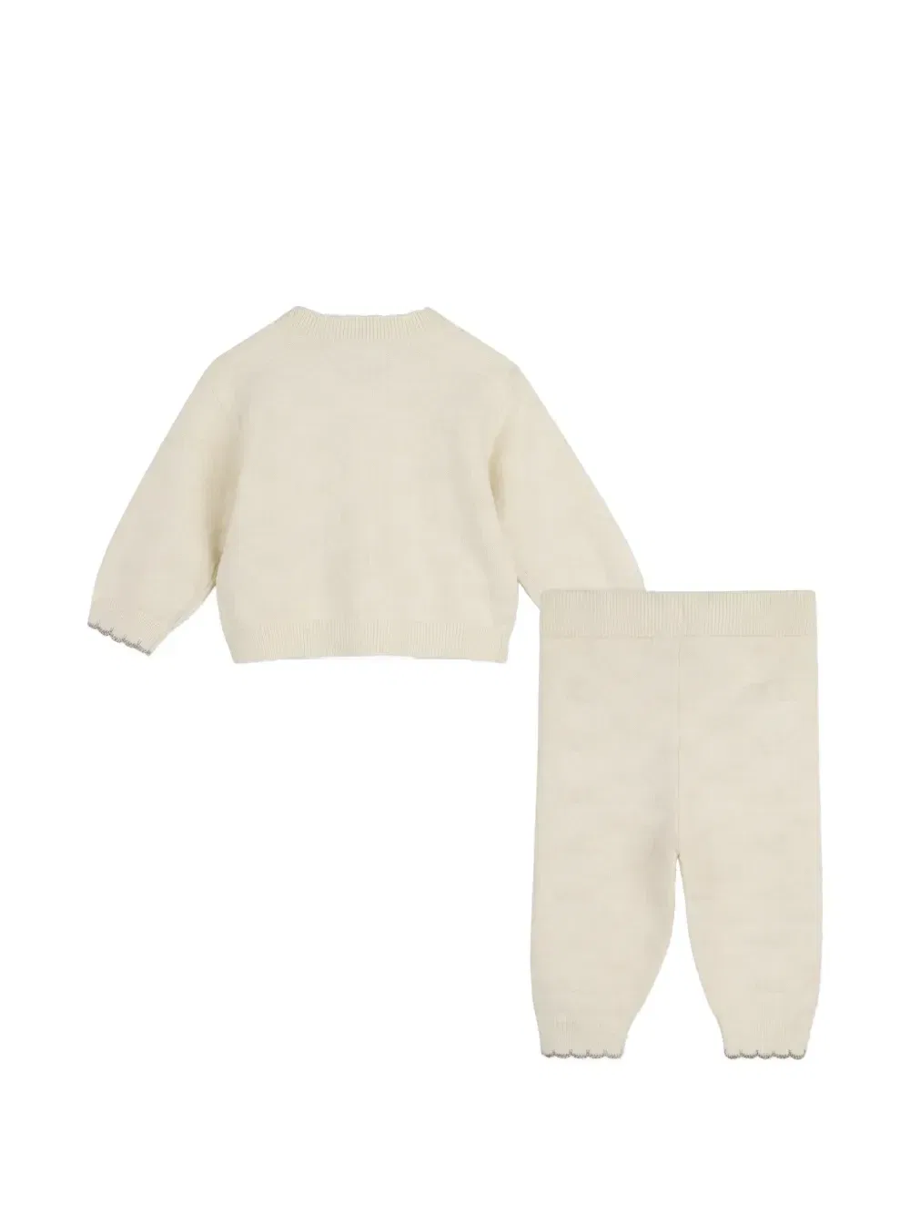 Комплект из кардигана и брюк с логотипом Michael Kors Kids, бежевый — фото 2