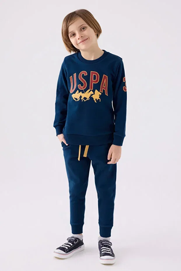 Детский спортивный комплект для мальчиков с лицензионным принтом U.S. Polo Assn., Space