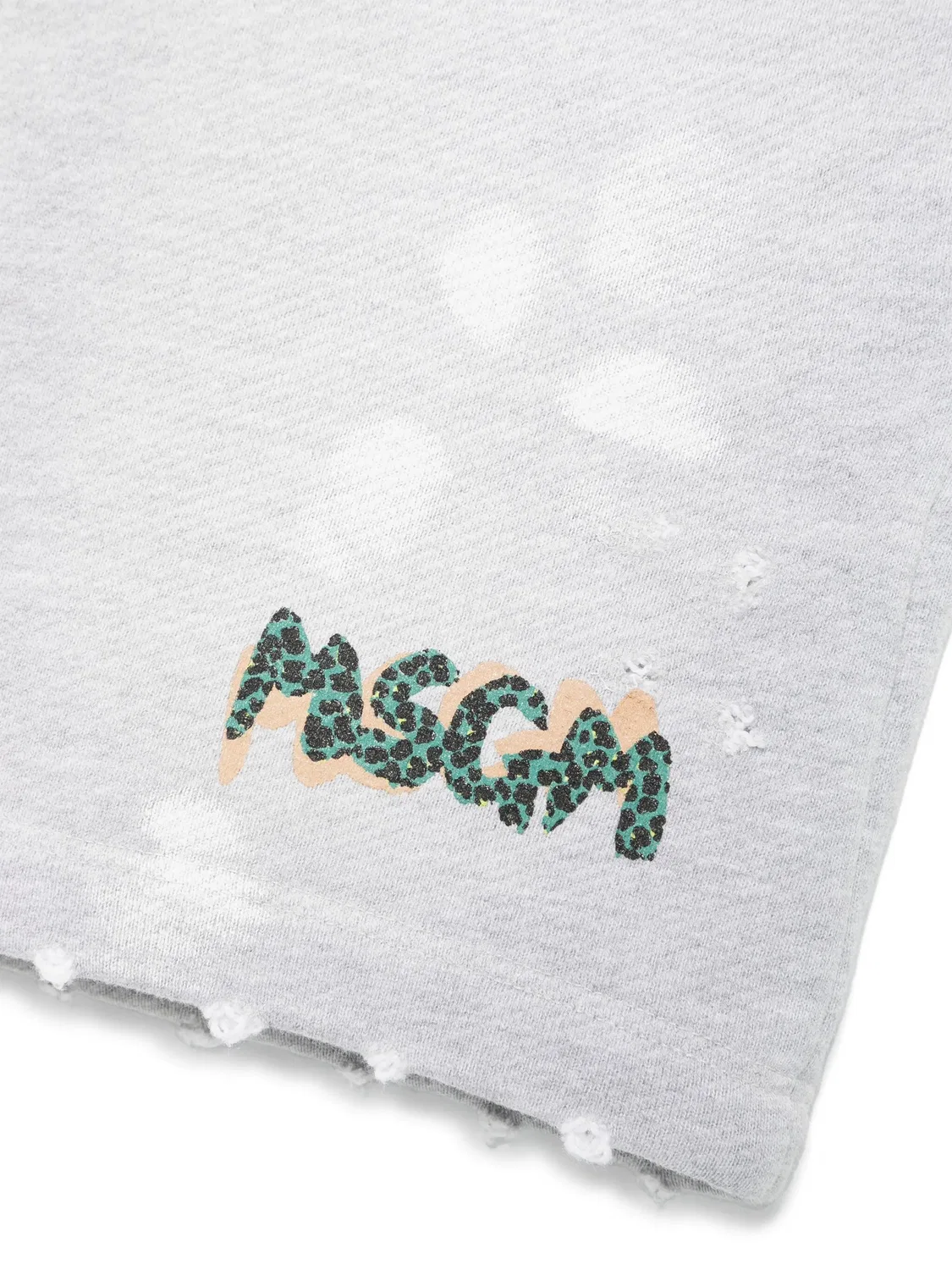 Ушатаные шорты MSGM, серый — фото 3