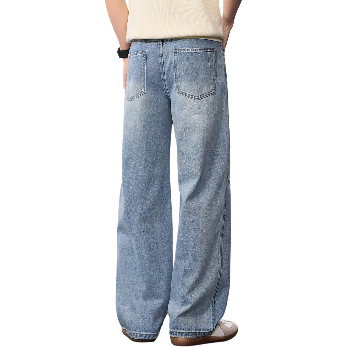 Детские джинсы прямого кроя Simple Versatile Straight Leg Pants Tonlion, Light Blue — фото 3