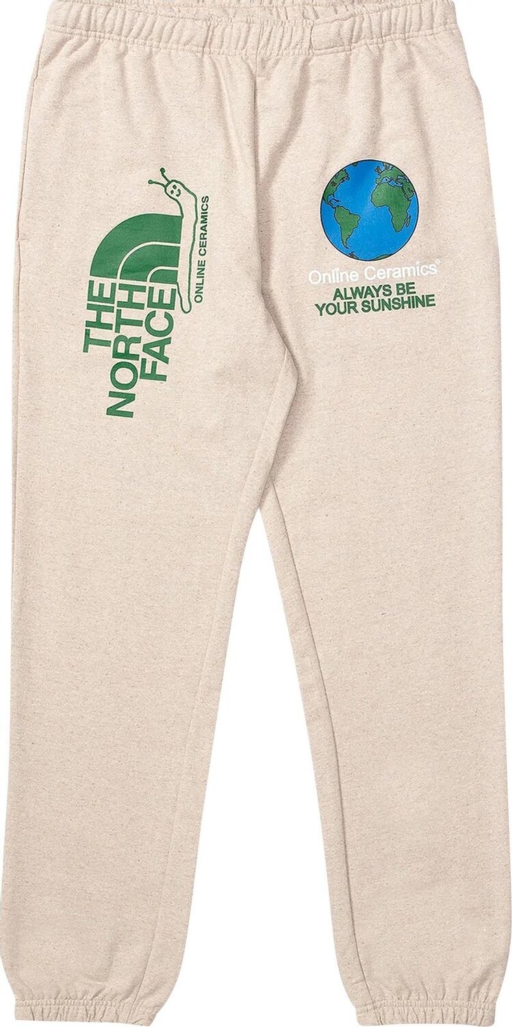 

Спортивные брюки The North Face x Online Ceramics Graphic Sweatpants 'White Regrind', кремовый