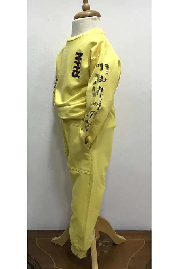 Детский спортивный костюм для мальчиков с графическим принтом Çikoby, Yellow — фото 4