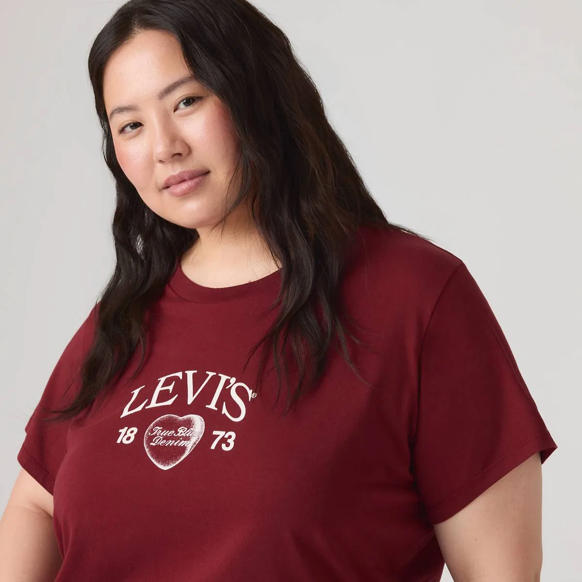 Идеальная футболка (большого размера) Levi's, Locket Warm Cabernet - Red — фото 2