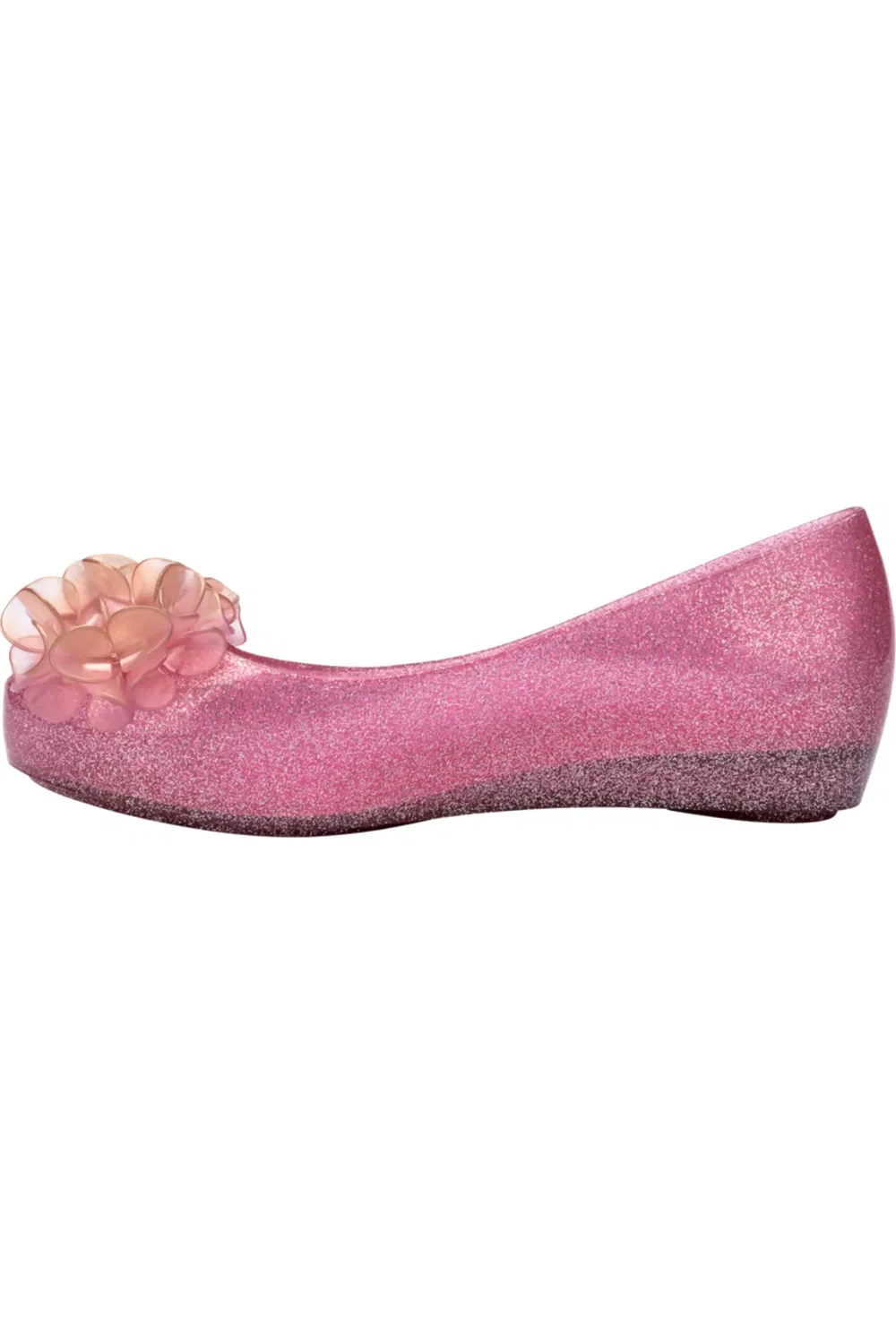 Детские туфли балетки с цветочными аппликациями Springtime Mini Melissa, Glitter Pink — фото 4
