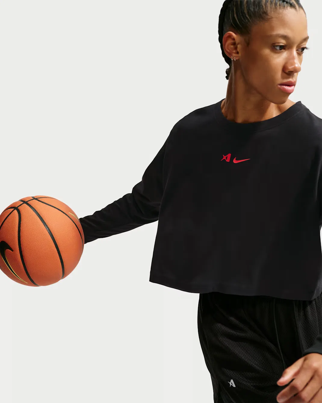 Баскетбольная футболка с длинными рукавами A'ja Wilson A'ja Nike, Black — фото 3