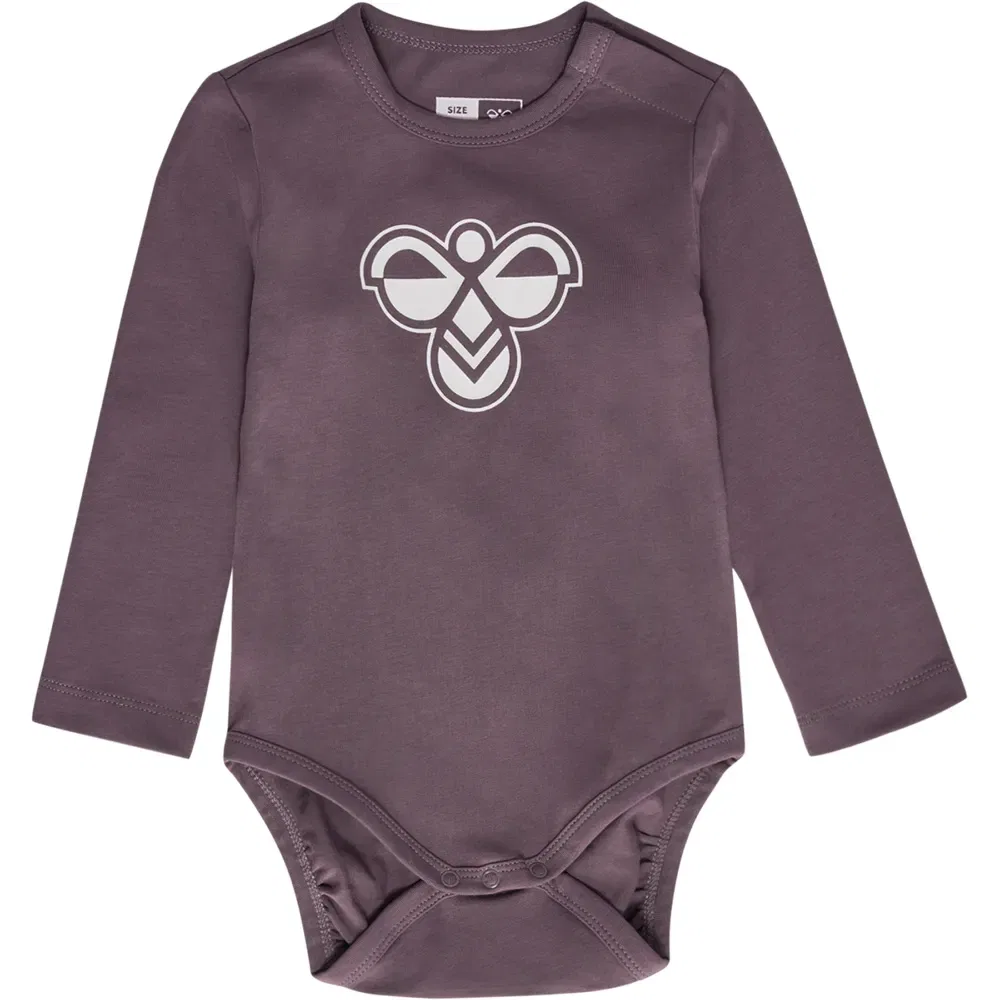 Детское боди с длинным рукавом Mini Logo Long Sleeve Body Hummel, Purple
