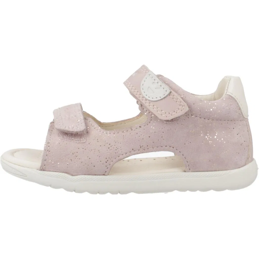 Детские сандалии с закрытым носом Geox B Sandal Macchia Gir, Цвет Rosa / Naturweiß — фото 2