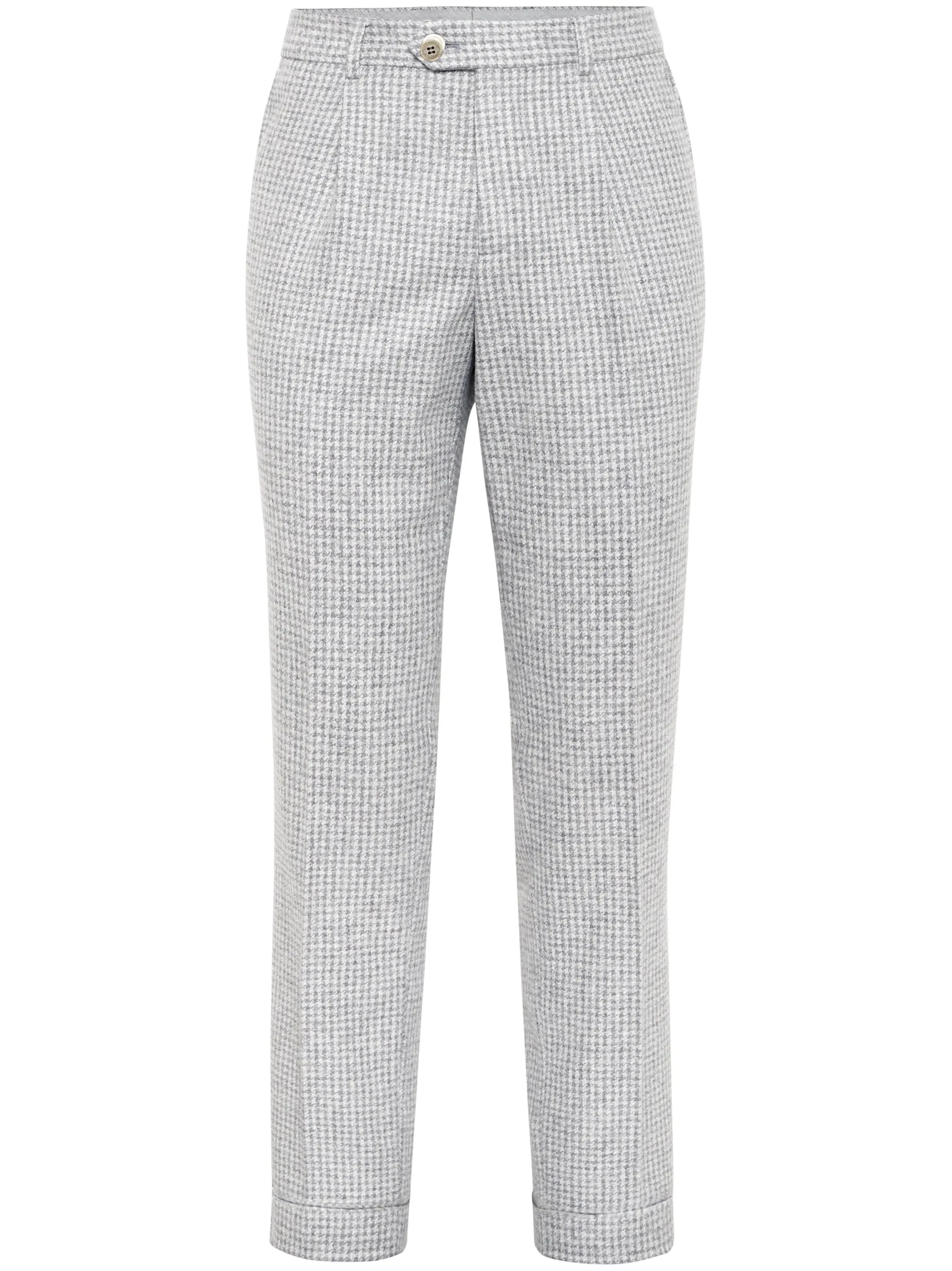 

Строгие брюки в ломаную клетку Brunello Cucinelli, серый
