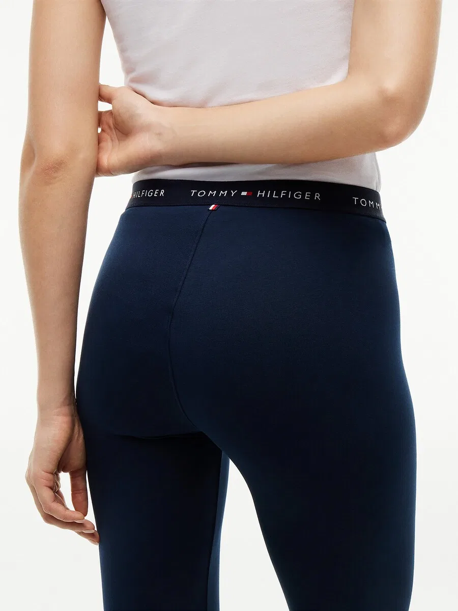 Узкие леггинсы TOMMY HILFIGER, темно-синие — фото 3