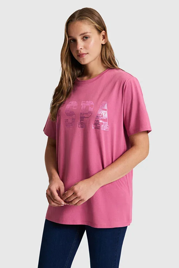 Женская футболка с коротким рукавом U.S. Polo Assn., Fusya — фото 3