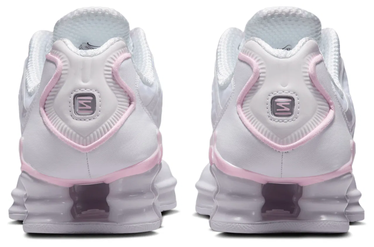 Детские кроссовки для мальчиков Nike Shox TL, White Metallic Silver Pink Foam — фото 3