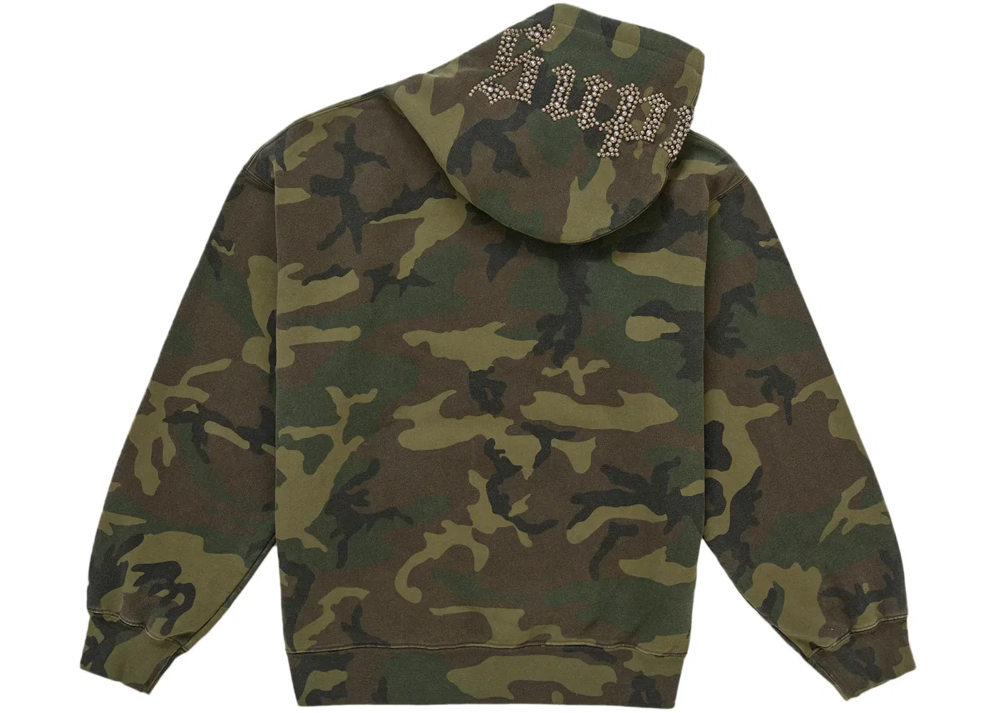 Мужской худи с принтом камуфляж Supreme, Woodland Camo — фото 2
