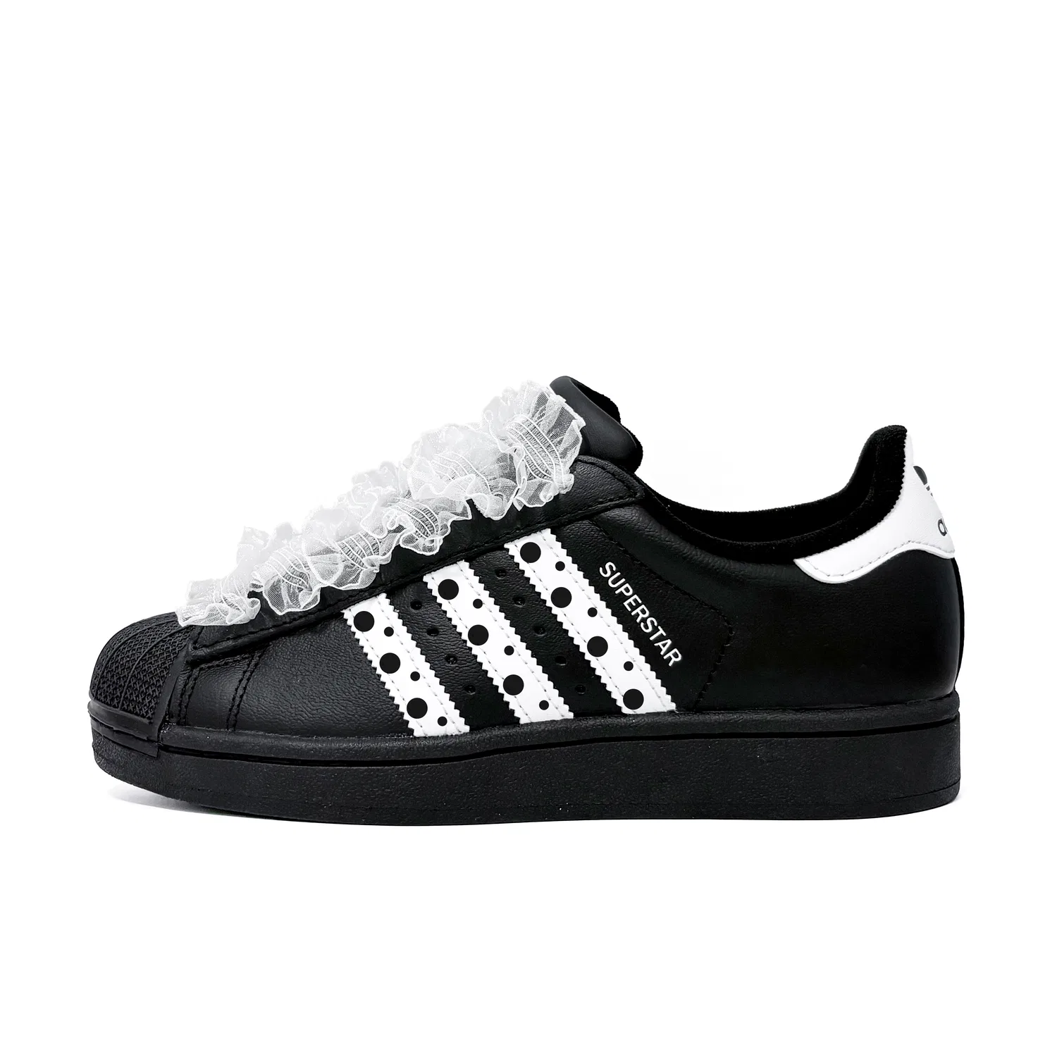 Детские кроссовки для скейтбординга из кожи Adidas Originals Superstar 2, Black