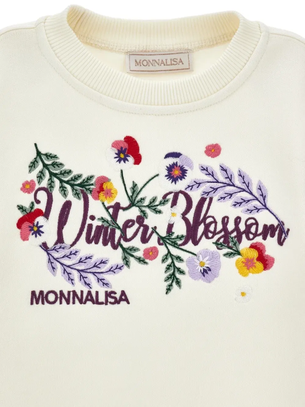 Платье с цветочной вышивкой Monnalisa, бежевый — фото 3