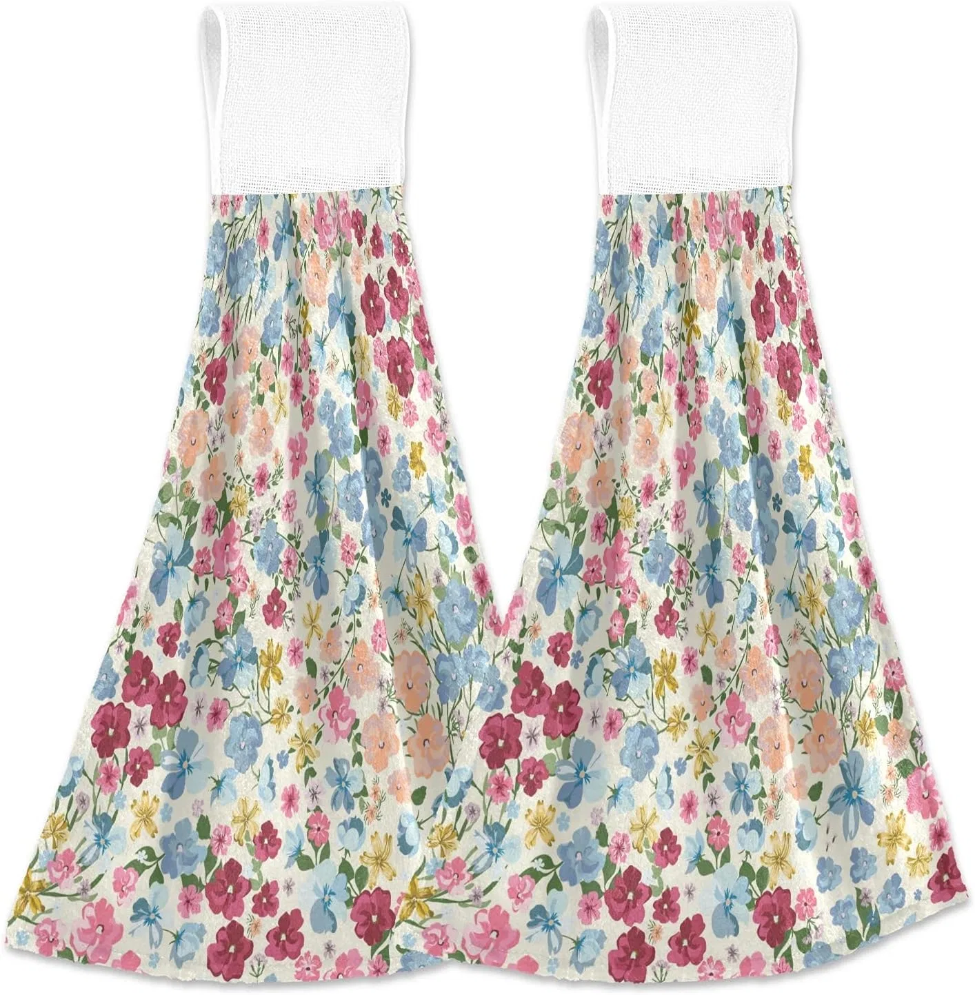 Полотенца для рук с цветочным рисунком HMZXZ, набор из 2 шт, 30.5x43.2 см