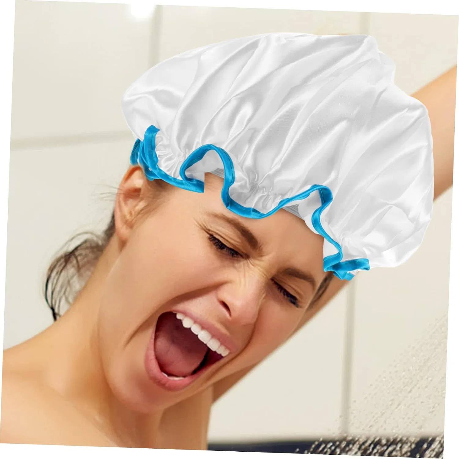 Шапочка для душа Elastic Double Шапочка для душаs, FOMIYES, 8 шт, Белый — фото 3