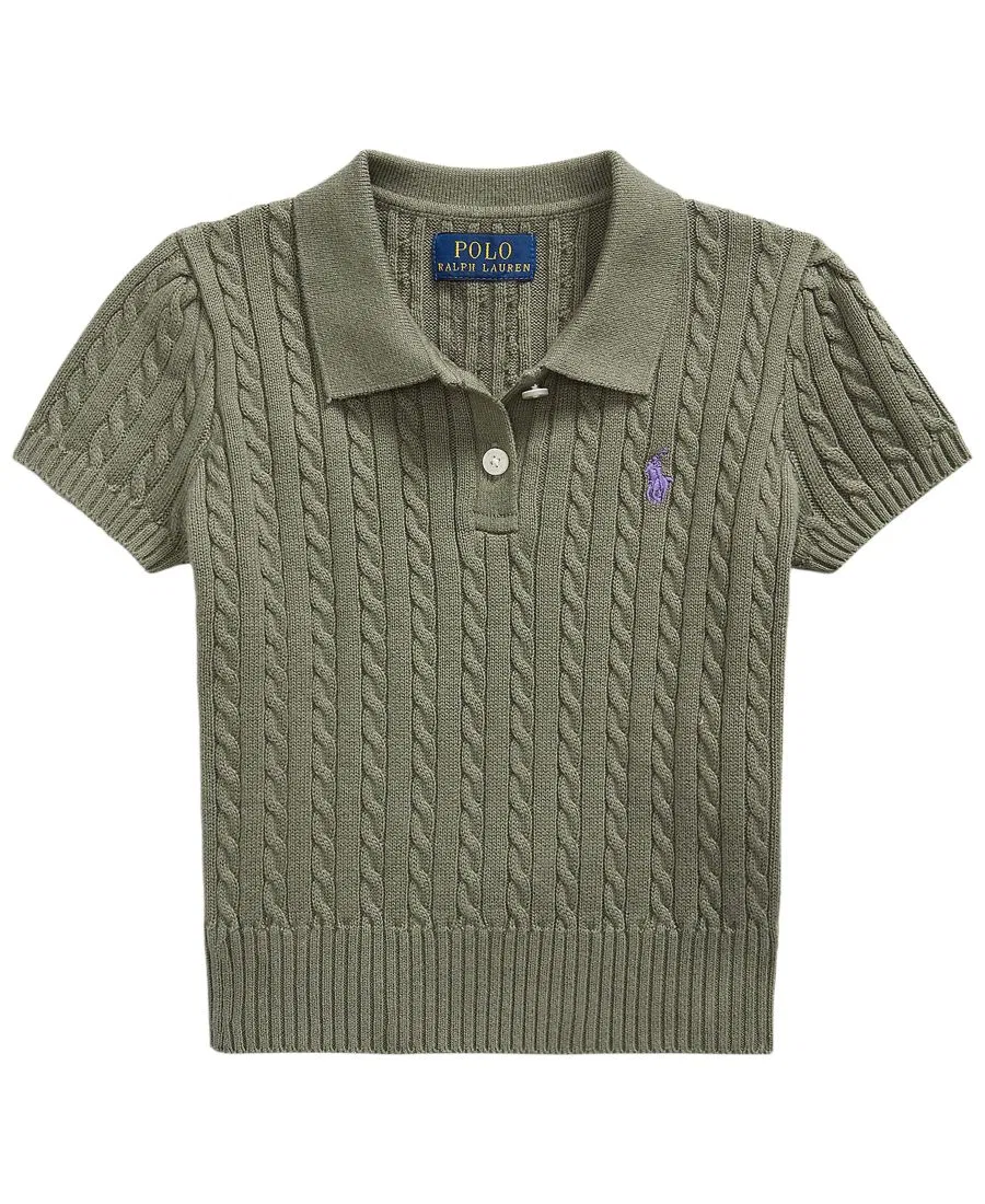 Детское джемпер-поло с коротким рукавом Polo Ralph Lauren, Cruise Olive