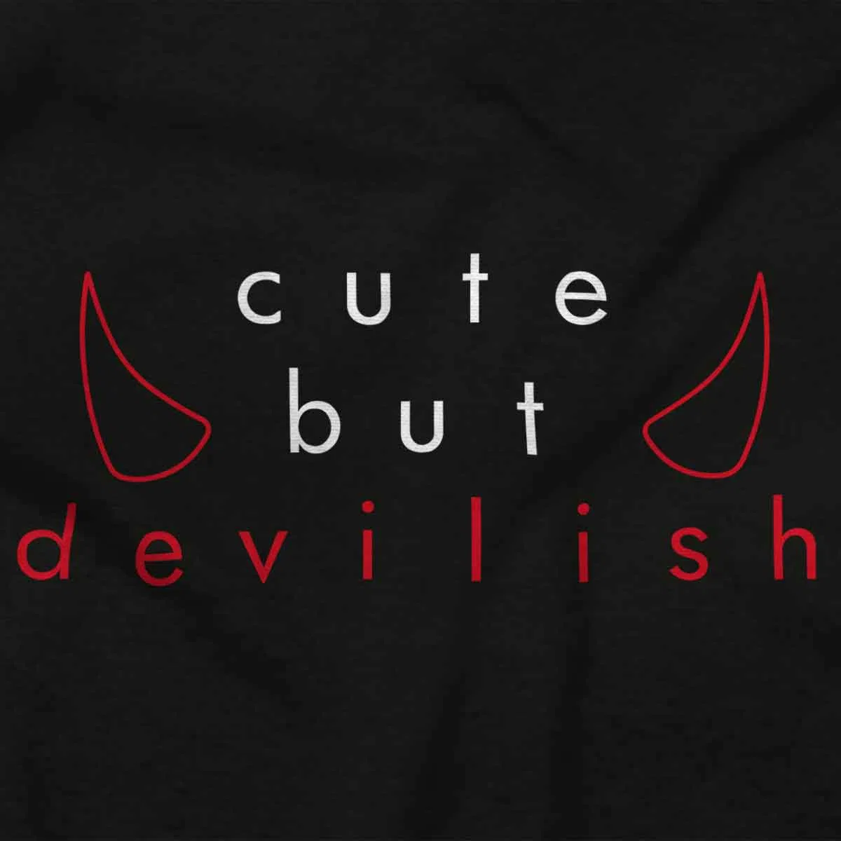 Детское боди для девочек с принтом Funny Sarcastic Cute But Devilish Brisco Brands, Black — фото 2