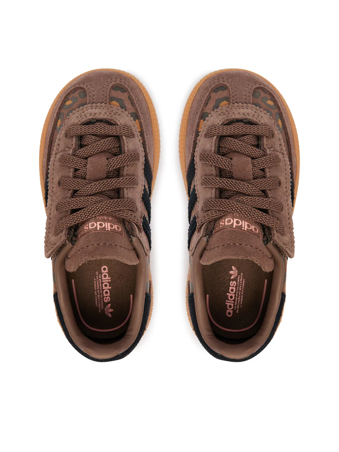 Кроссовки для девочки Handball Spezial Comfort Closure Elastic Lace Adidas, коричневый — фото 4