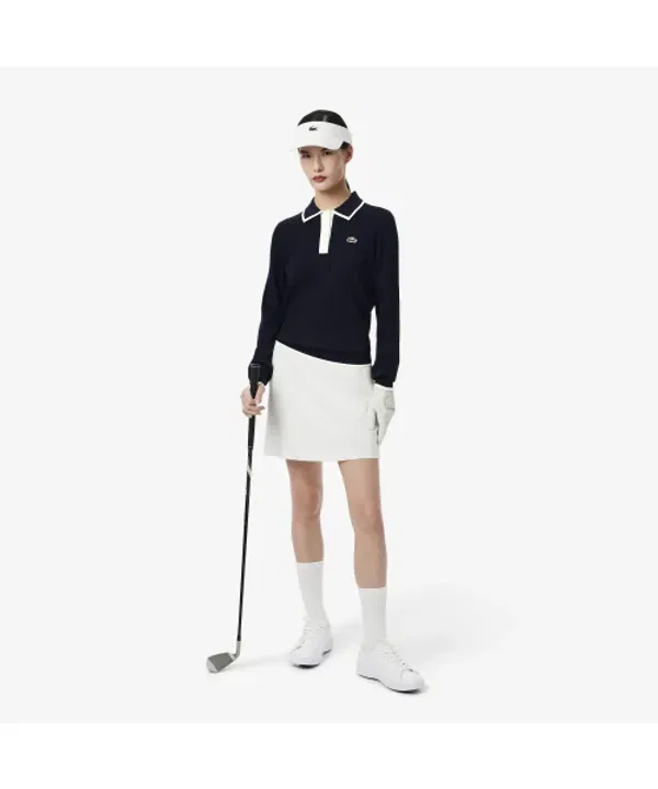Свитер поло Lacoste, белый — фото 4