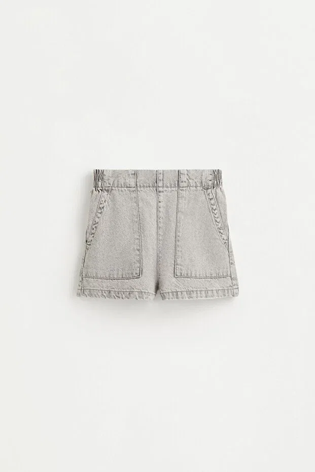 Детские шорты для девочек джинсовые карго Lefties, Light Gray