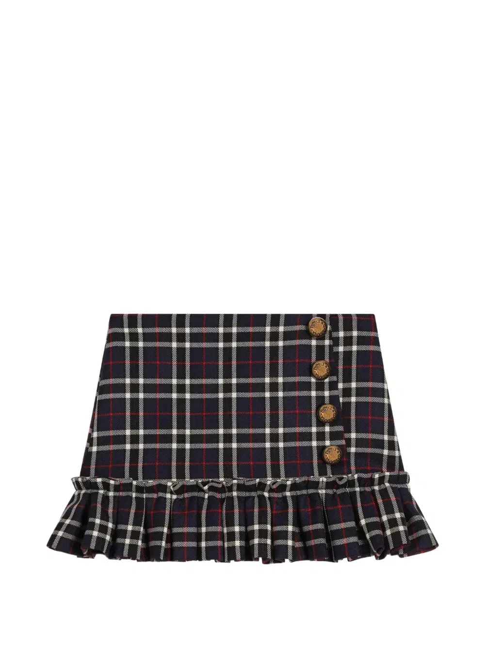 Юбка в клетку тартан Dolce & Gabbana Kids, синий