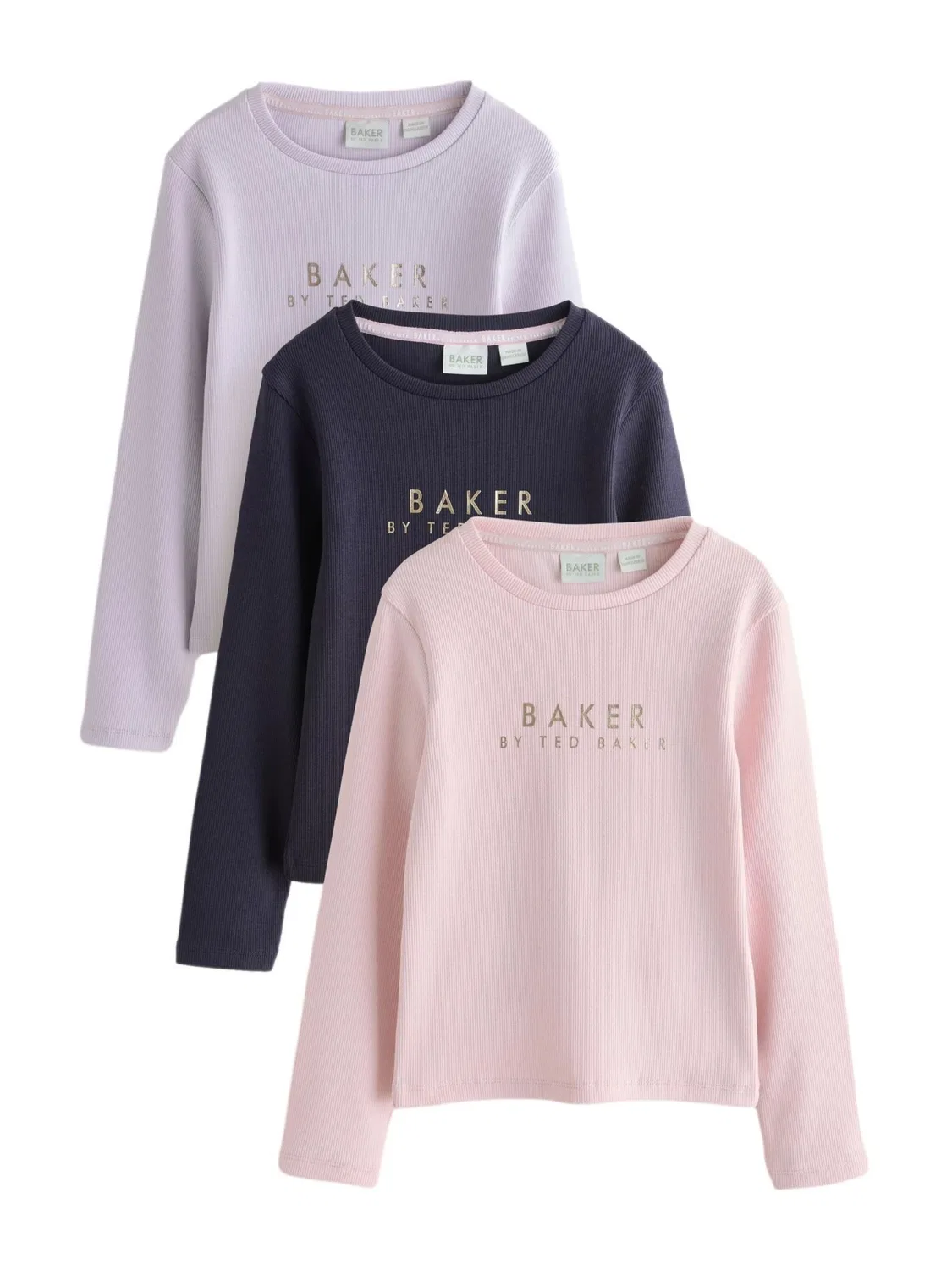 Рубашка Baker by Ted Baker в цветах: темно-синий светло-фиолетовый, розовый