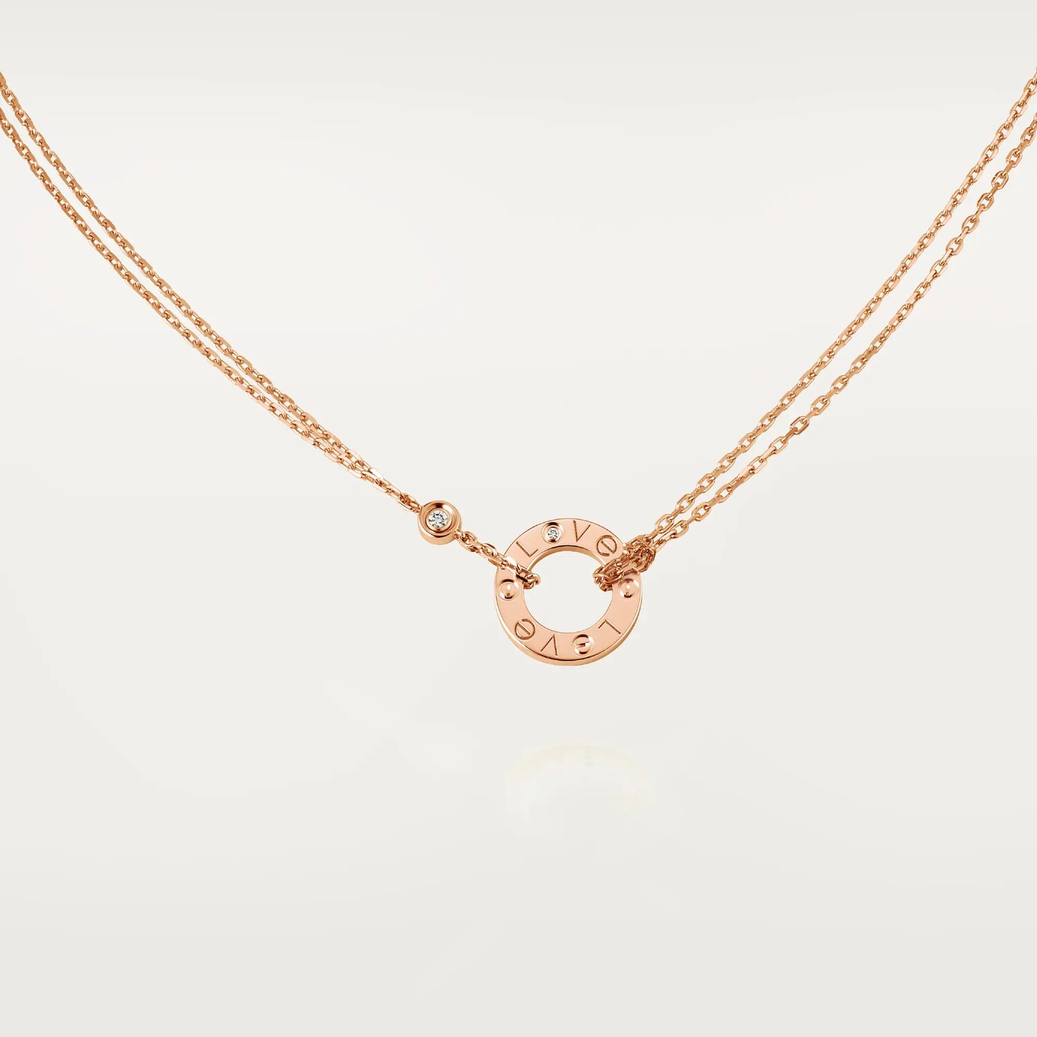 

Колье Cartier Love 2 Diamonds, розовое золото / бриллиант