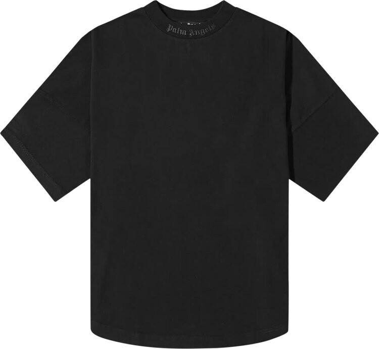 

Футболка Palm Angels Glitter Classic Logo Over T-Shirt 'Black/Black', черный
