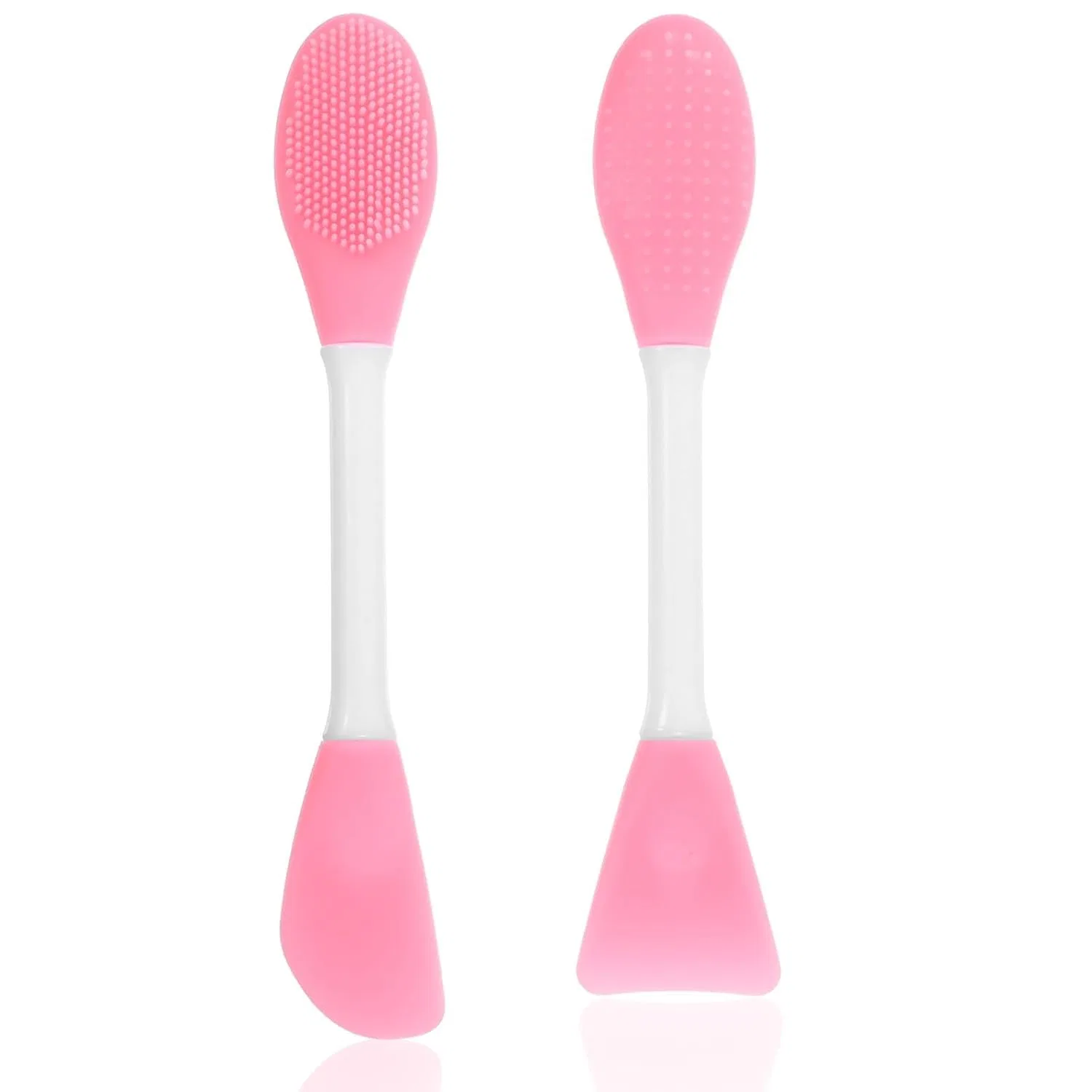 Щетка для лица, Silicone, 2 шт, 16.5x2.5 см, Pink Generisch