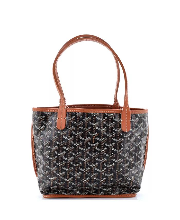 

Мини-сумка Anjou Reversible Tote из парусины с покрытием Pre-Owned Goyard, коричневый