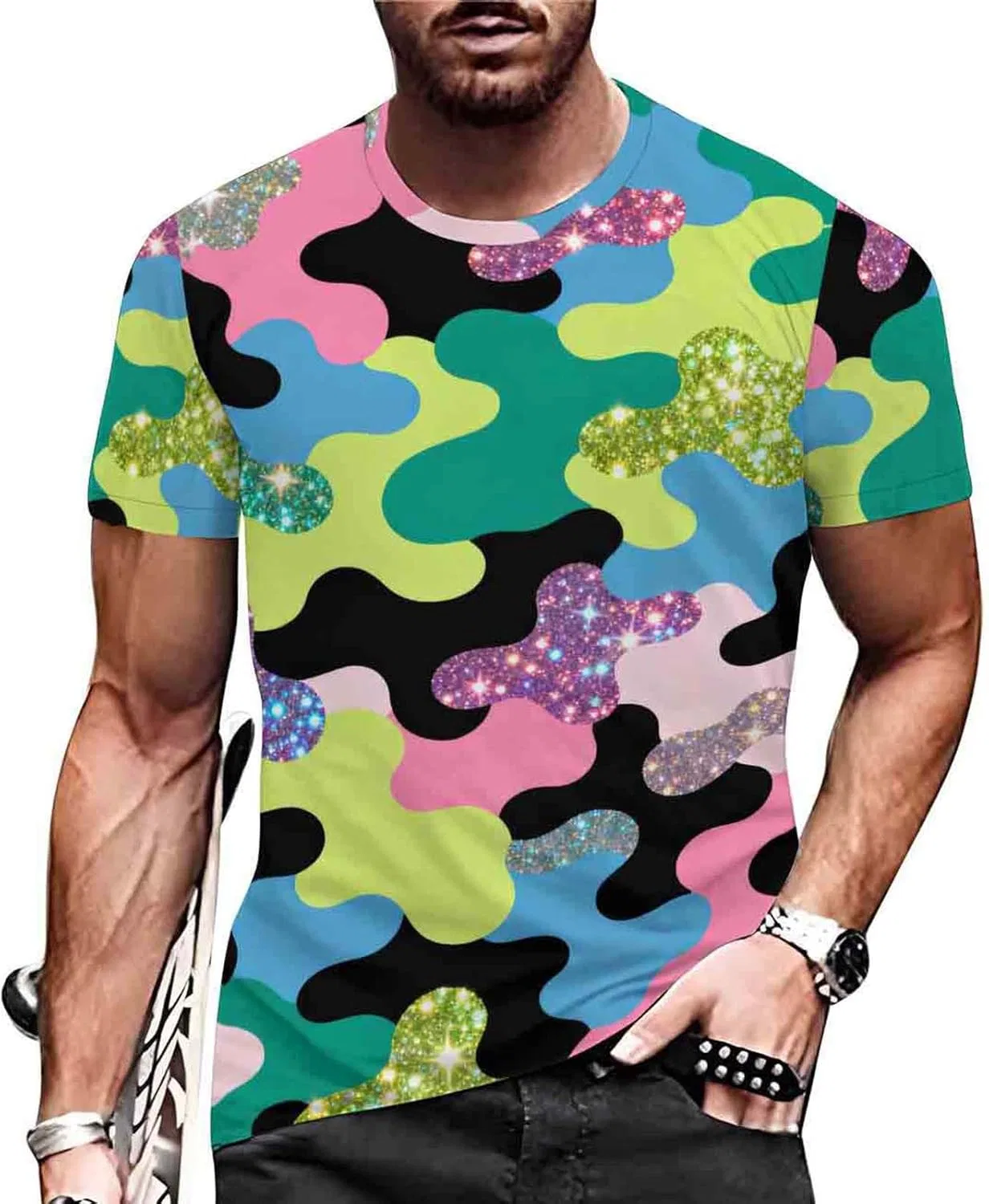 Унисекс футболка с камуфляжным принтом Camouflage, 17#camouflage