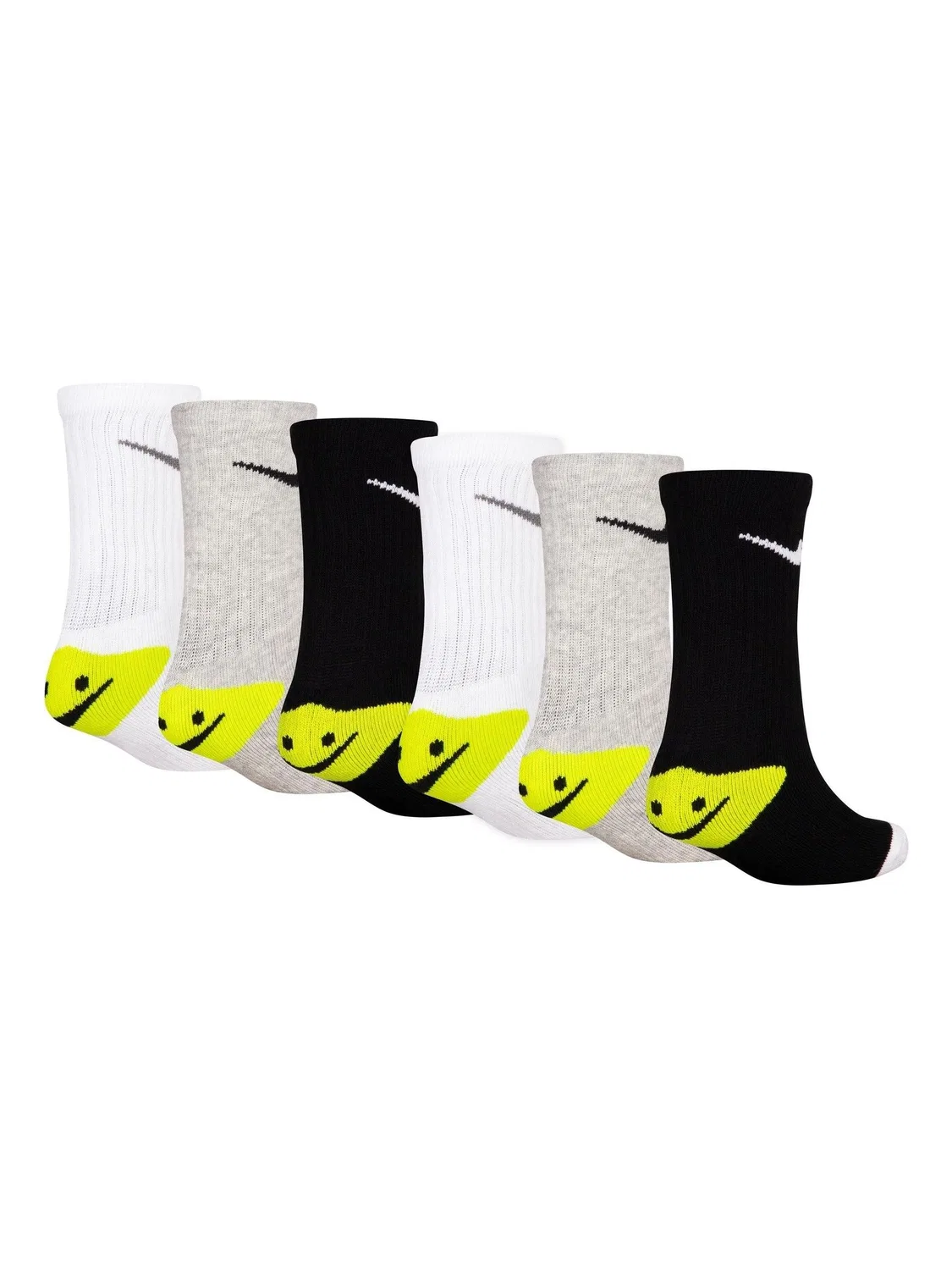 Носки Nike Grey Smiley Heel 6 пар, серый