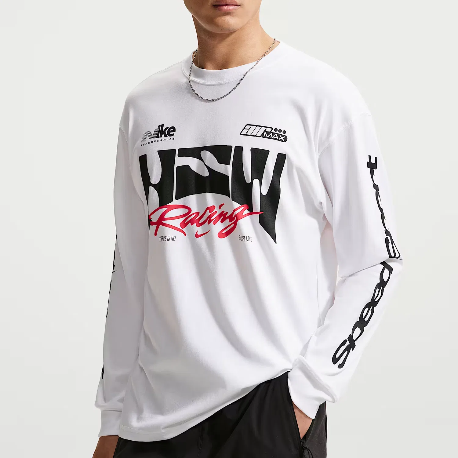 Мужская футболка с круглым вырезом Nike, White — фото 3