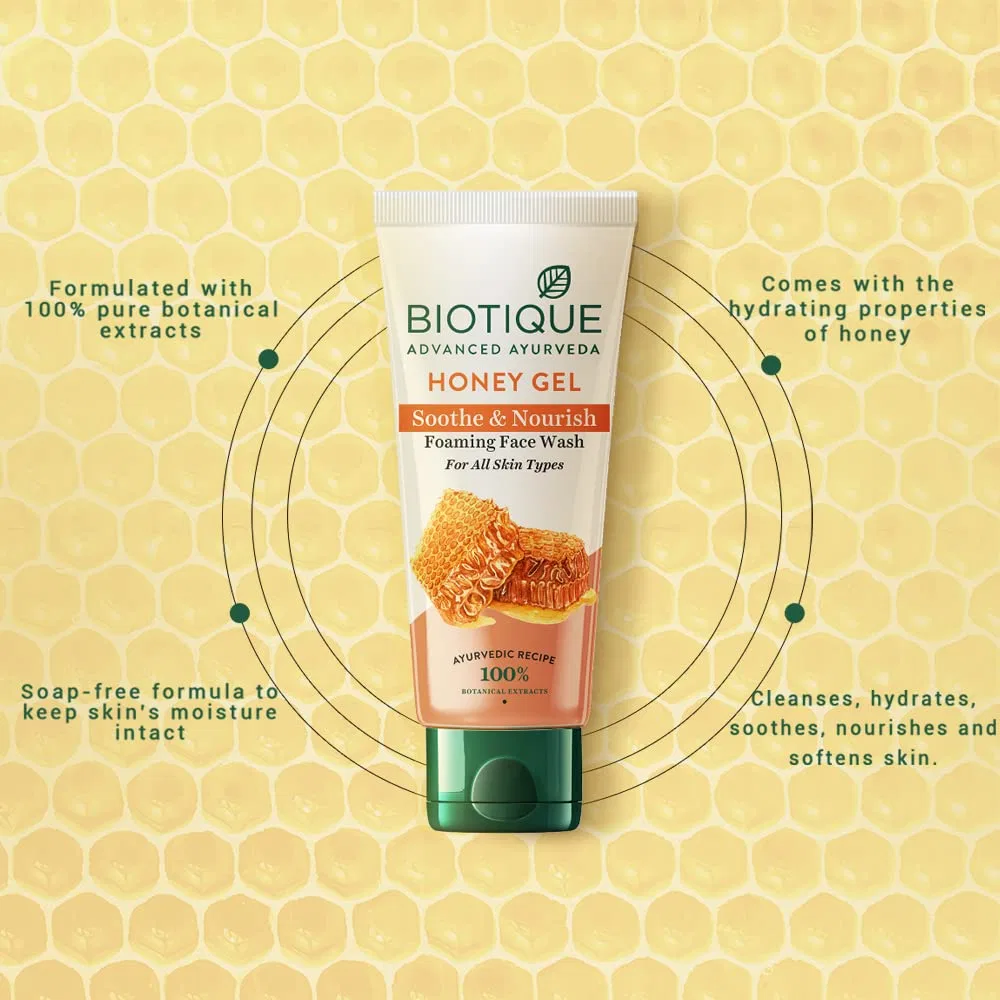 Гель для умывания Biotique Bio Honey, 100 мл — фото 3